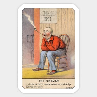 1881 The Life of a Fireman no.1 Sticker